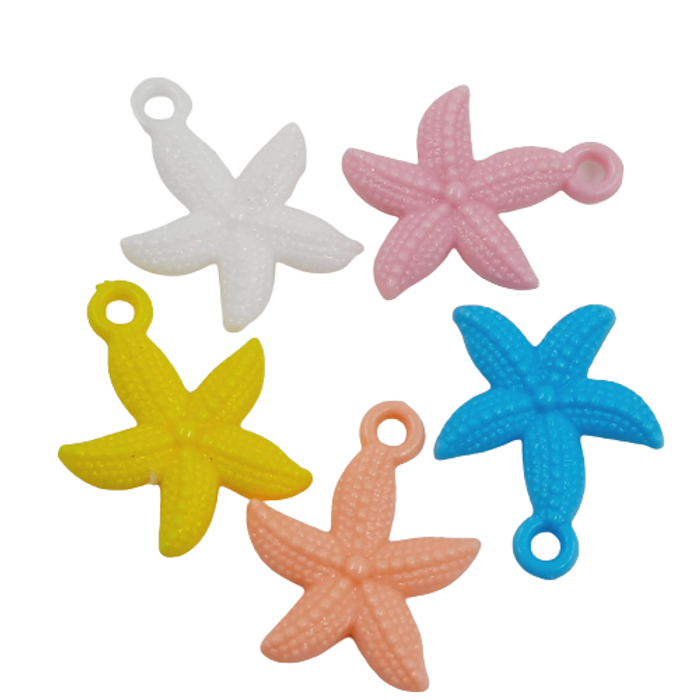 Pingente Estrelinha Colorida - 19x24mm 25g