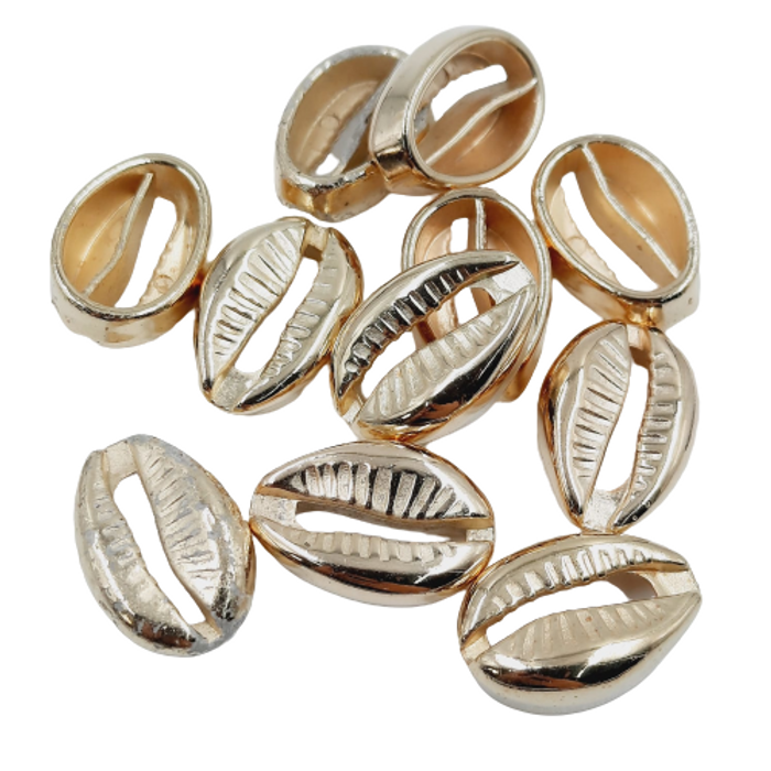 Búzio Dourado Cortado - 18x12mm 25g