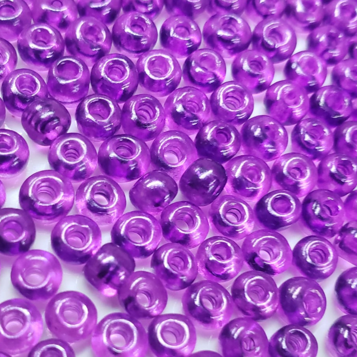 Miçanga Asmara Transparente Roxo P27 - 6/0(4,1mm) 500g