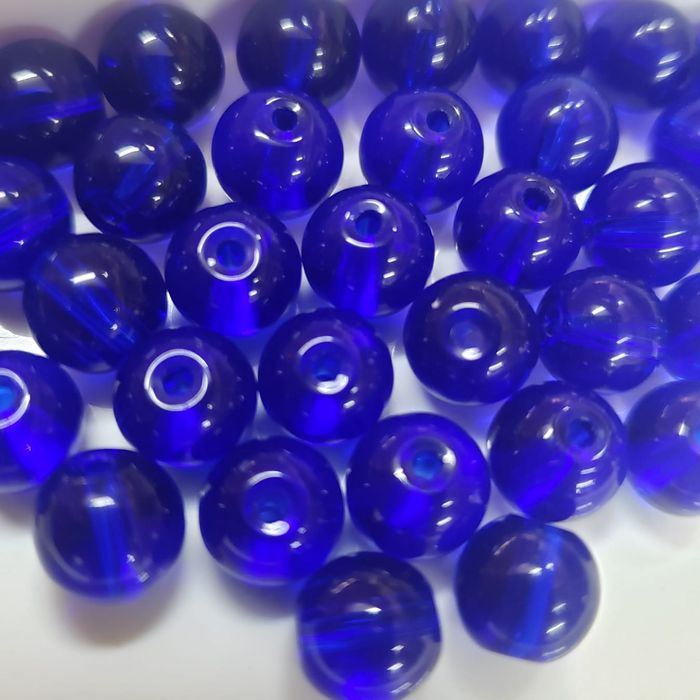 Fio Porcelana Transparente Azulão - 8mm 1 Fio 56 Peças