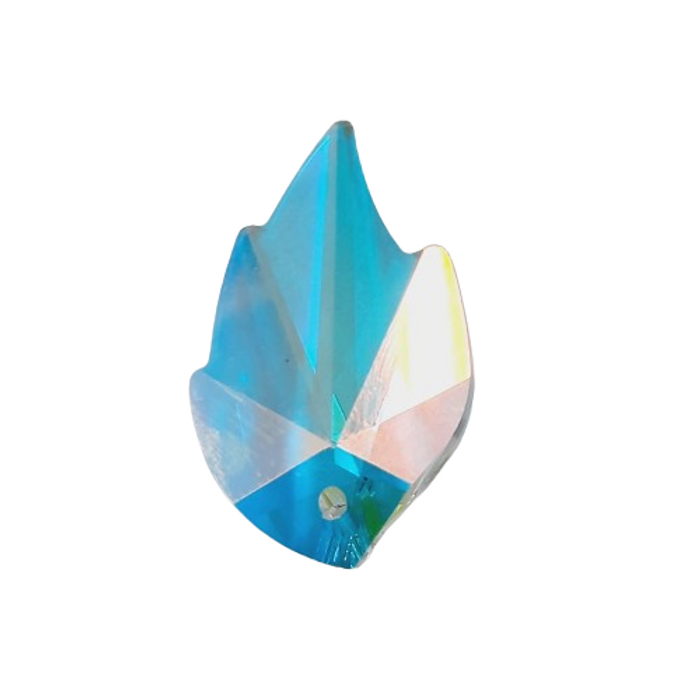 Pingente Swarovski Folha Aurora Boreal - 26x16mm 1 Peças