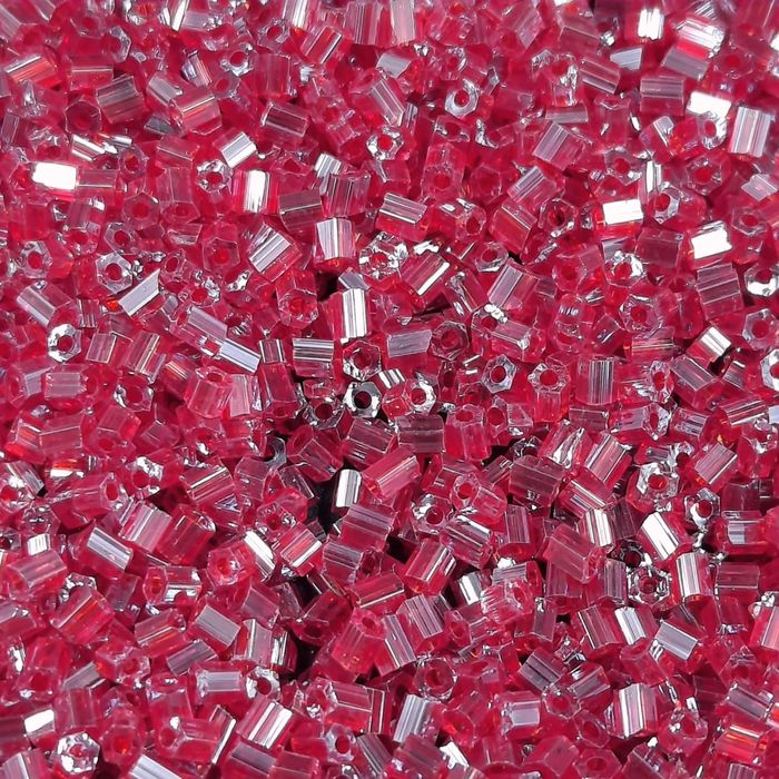 Vidrilho Gold Transparente Vermelho Lustroso 105 - 9/0 500g