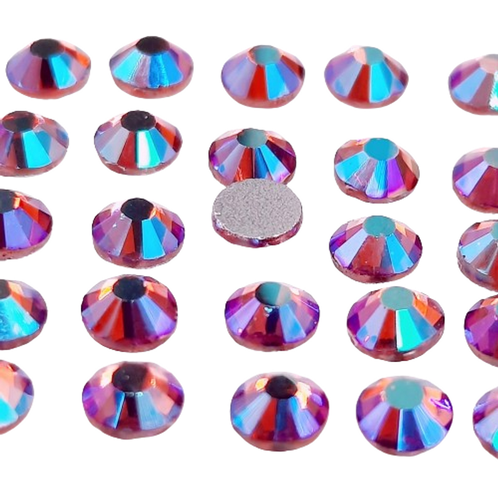 Strass Elegance Base Reta Sem Cola Light Cerise Aurora Boreal - SS16(3,80-4,00mm) 1.440 Peças