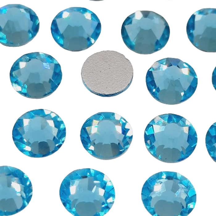 Strass Elegance Base Reta Sem Cola Aquamarine - SS16(3,80-4,00mm) 1.440 Peças