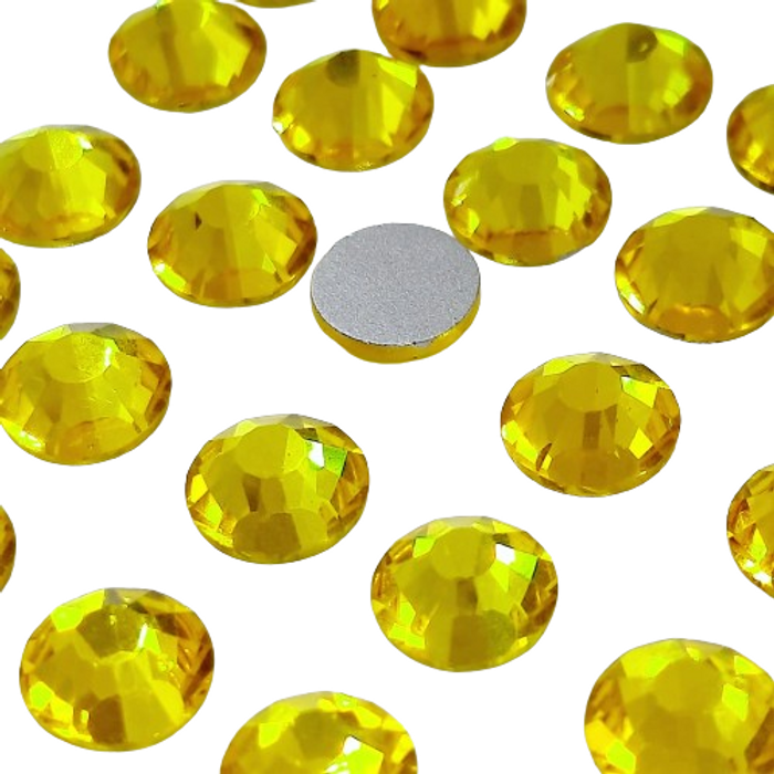 Strass Elegance Base Reta Sem Cola Citrine - SS16(3,80-4,00mm) 1.440 Peças