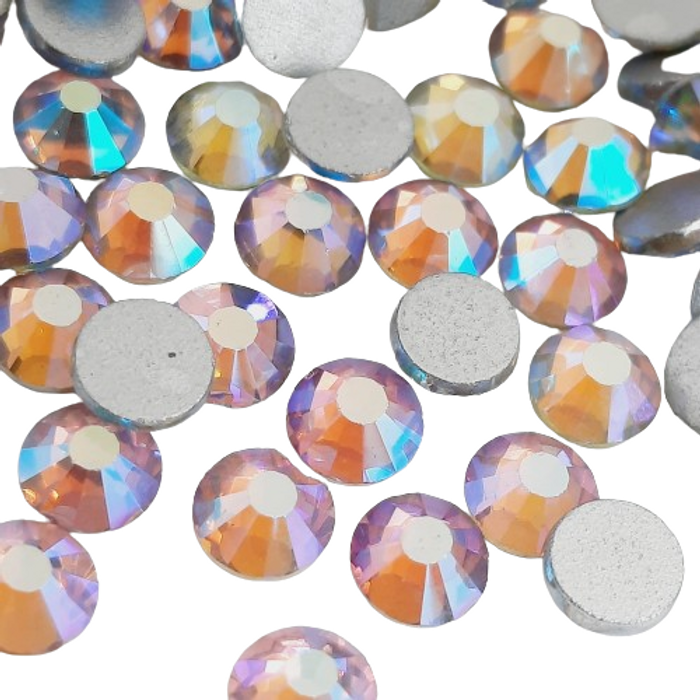 Strass Elegance Base Reta Sem Cola Apricot Aurora Boreal - SS20(4,60-4,80mm) 1.440 Peças