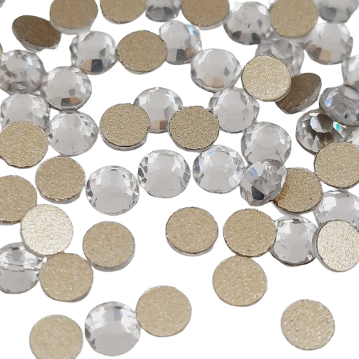 Strass Elegance Base Reta Sem Cola Cristal Base Dourada - SS10/PP21(2,70-2,80mm) 1.440 Peças