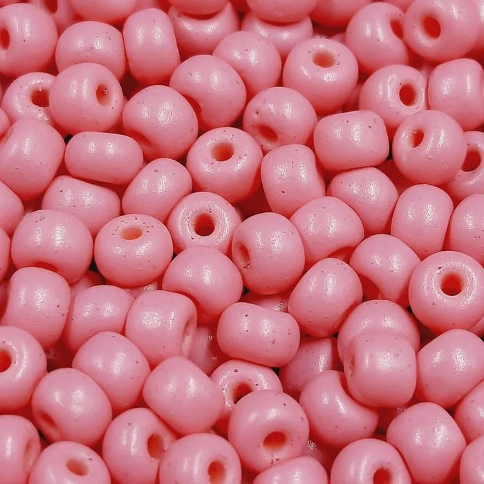 Miçanga Asmara Especial(Tingida) Rose Opaco - 6/0(4,1mm) 25g Aprox. 300 Peças