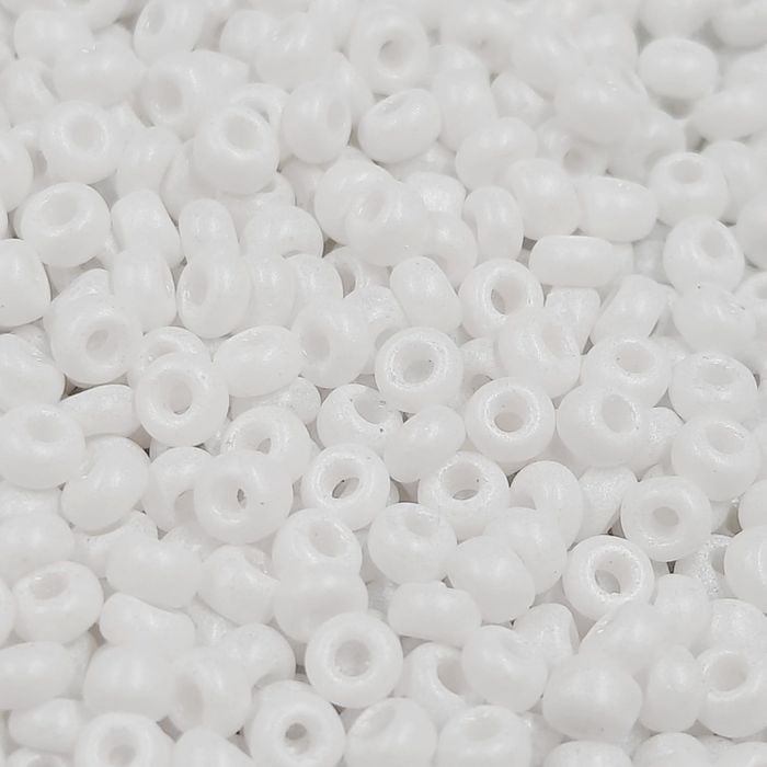 Miçanga Asmara Especial(Tingida) Branco Opaco - 9/0(2,6mm) 25g Aprox.1.200 Peças