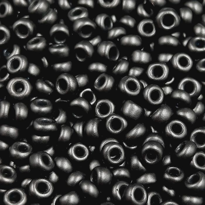 Miçanga Asmara Especial(Tingida) Preto Opaco - 9/0(2,6mm) 25g Aprox. 1.200 Peças