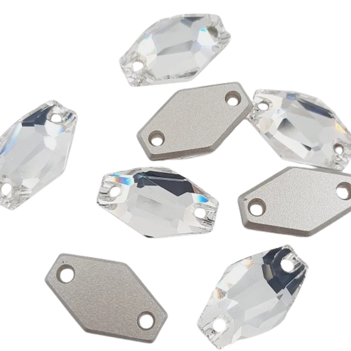 Chaton Swarovski Balão 2 Furos Cristal 3261 - 18mm 8 Peças
