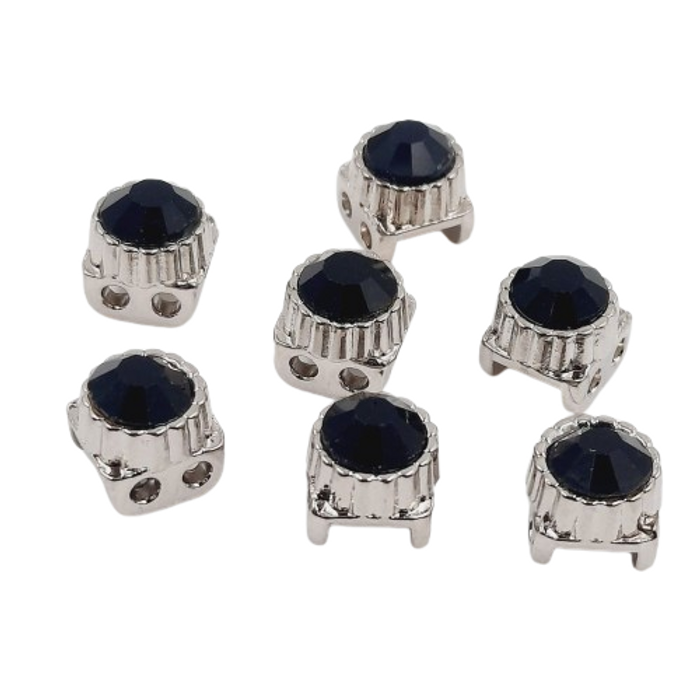 Strass Base Metal 2 Furos Jet - SS32(6,68-6,872mm) 20 Peças