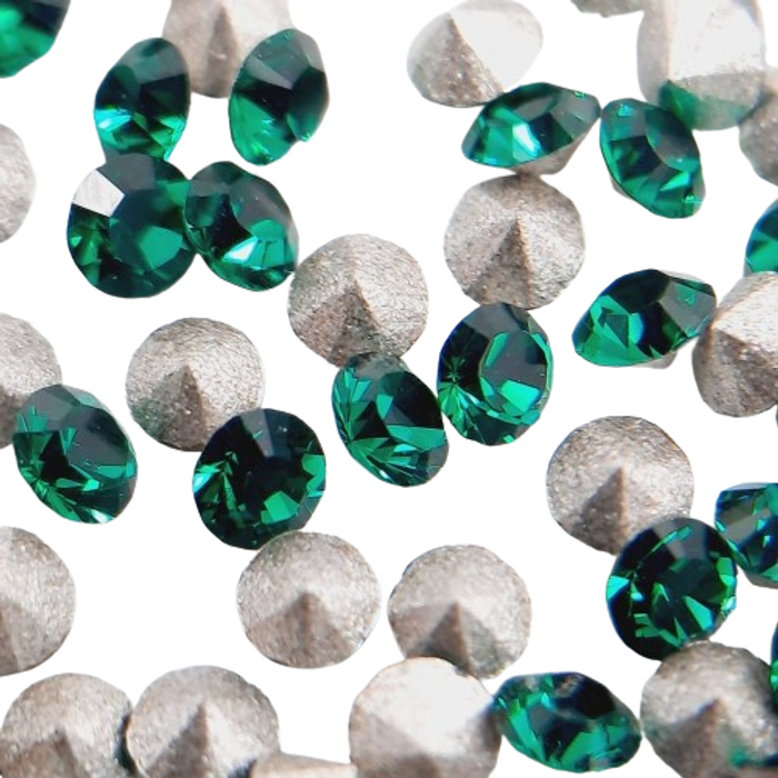 Strass Swarovski 1028 Esmeralda - SS5,5/PP12(1,80-1,90mm) 144 Peças 