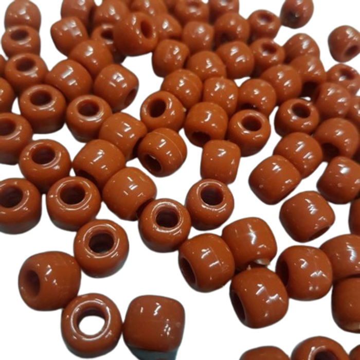 Miçanga Tererê Fosco Marrom 35 - 10mm 250g Aprox. 560 Peças