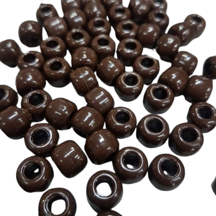 Miçanga Tererê Fosco Marrom Escuro 30 - 10mm 250g Aprox. 560 Peças