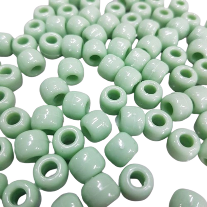 Miçanga Tererê Fosco Verde Claro 32 - 10mm 25g Aprox. 56 Peças