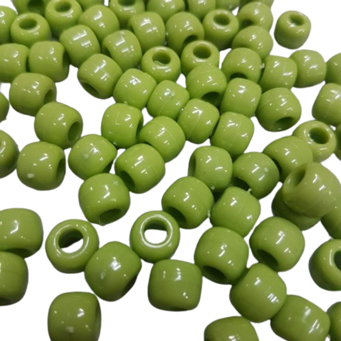 Miçanga Tererê Fosco Verde Olivine 19 - 10mm 250g Aprox. 560 Peças