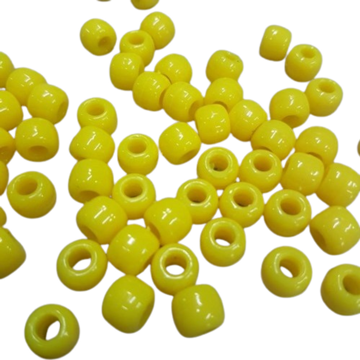 Miçanga Tererê Fosforescente Amarelo 200 - 10mm 25g Aprox. 56 Peças