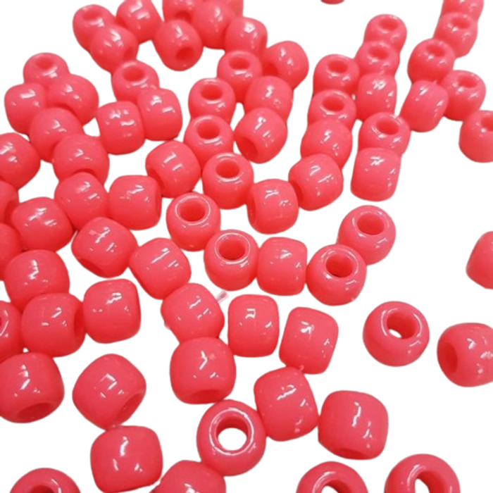 Miçanga Tererê Fosforescente Rosa 203 - 10mm 25g Aprox. 56 Peças
