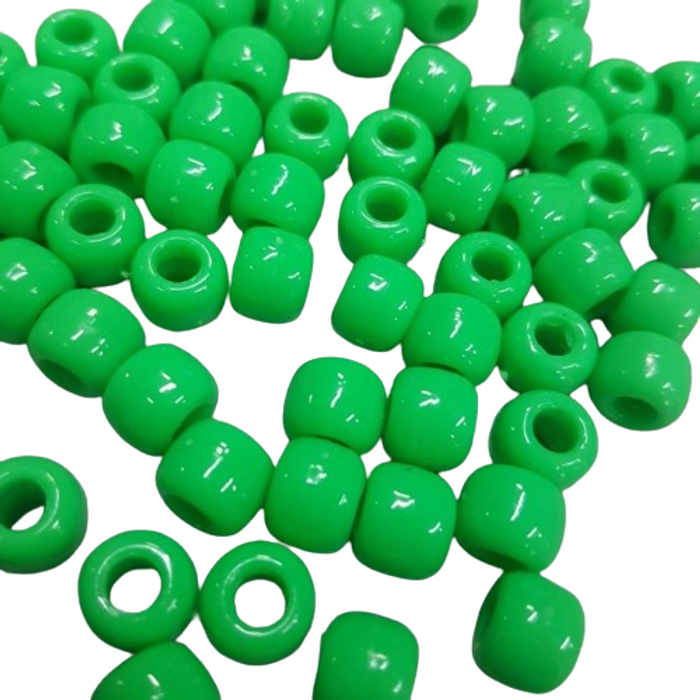 Miçanga Tererê Fosforescente Verde 201 - 10mm 25g Aprox. 56 Peças