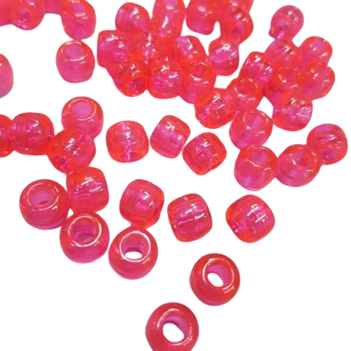 Miçanga Tererê Transparente Rosa 130 - 10mm 250g Aprox. 560 Peças