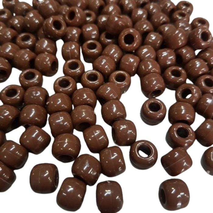 Miçanga Tererê Fosco Marrom 28 - 10mm 250g Aprox. 560 Peças