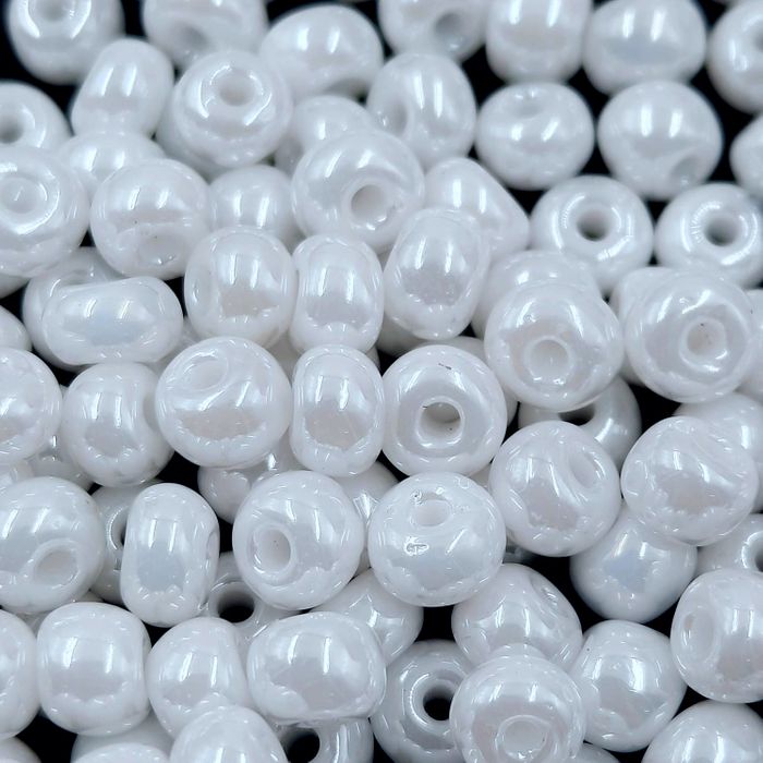 Miçanga Asmara Fosca Perolada Branco 46102- 9/0(2,6mm) 25g Aprox. 1.200 Peças