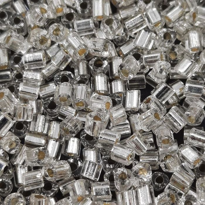 Vidrilho Gold Triangular Cristal Prata 21 - 2,5x2,5mm 500g