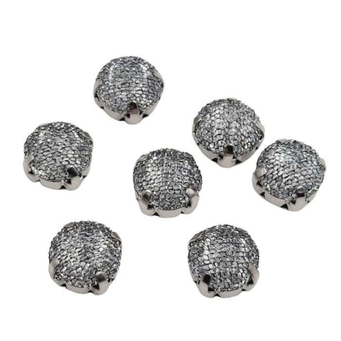 Engrampado Acrílico Telado Redondo Cristal - 10mm 20 Peças
