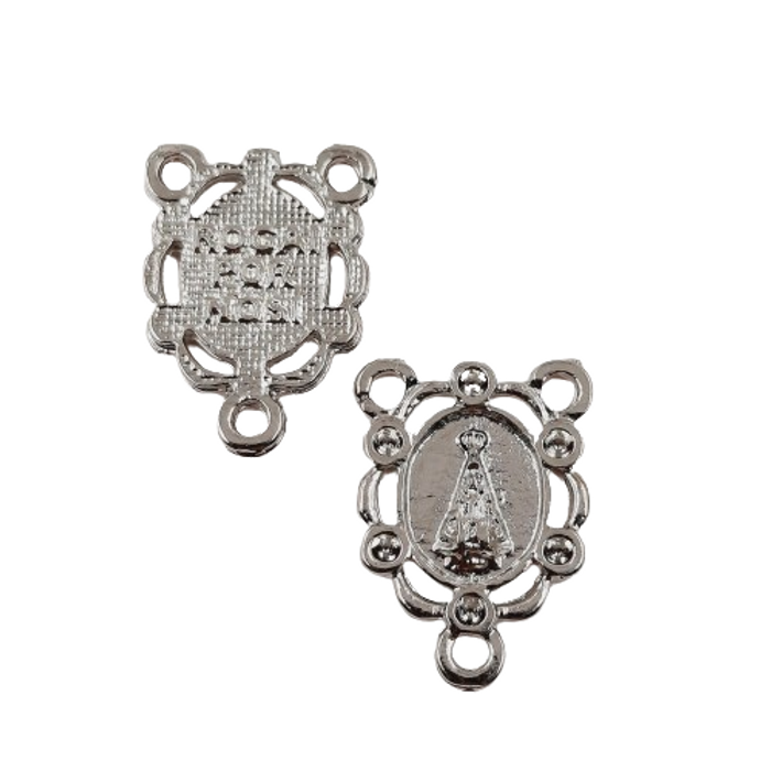 Entremeio Para Terço Nossa Sra Aparecida Níquel - 20mm 1 Peça
