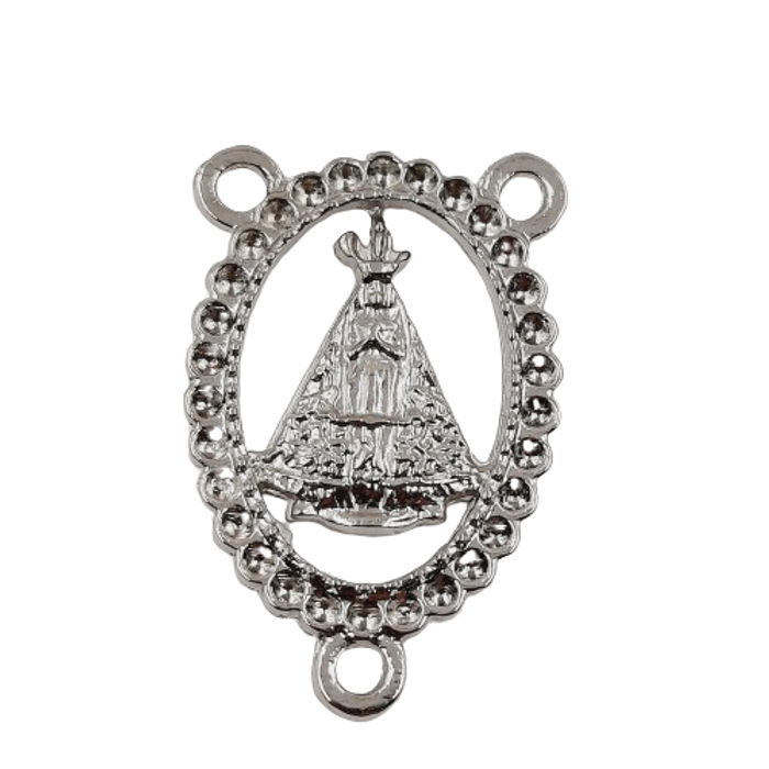 Entremeio Para Terço Nossa Sra Aparecida Níquel - 30mm 1 Peça