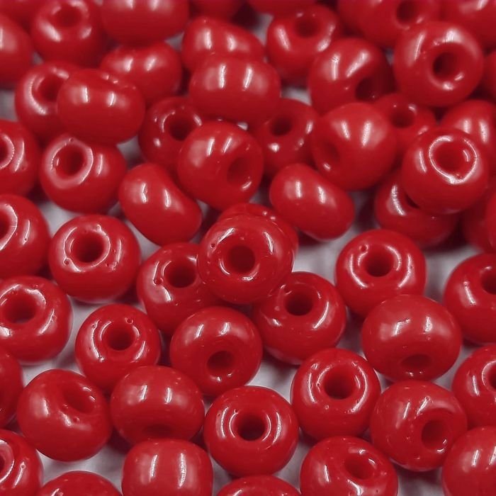 Miçanga Asmara Fosca Vermelho Escuro 93190 - 9/0(2,6mm) 25g Aprox. 1.200 peças