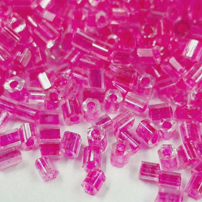 Vidrilho Indiano Cristal Fio Pink P504 - 11/0 500g