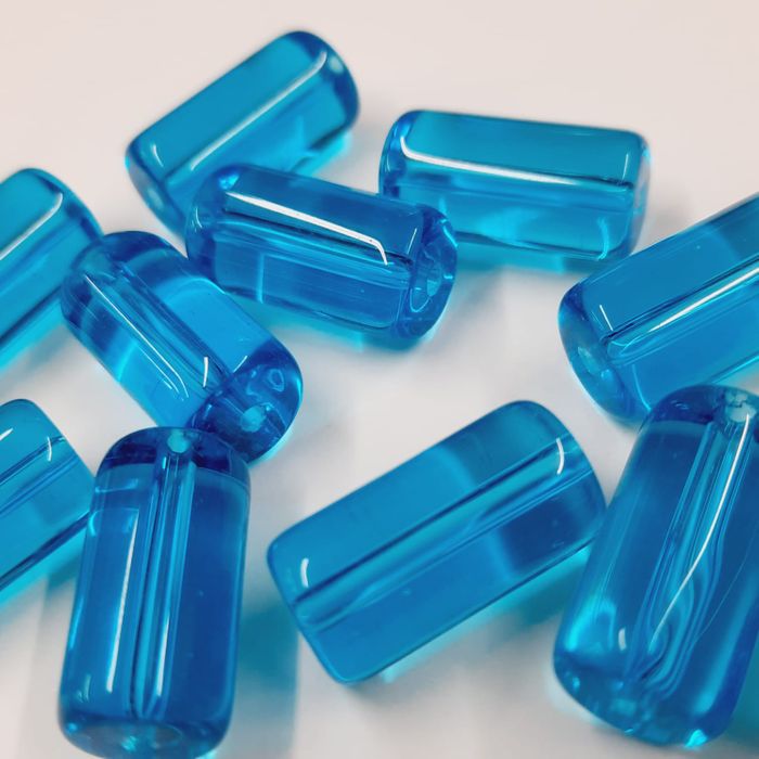 Firma Transparente  Aquamarine - 24x12mm 40 Peças