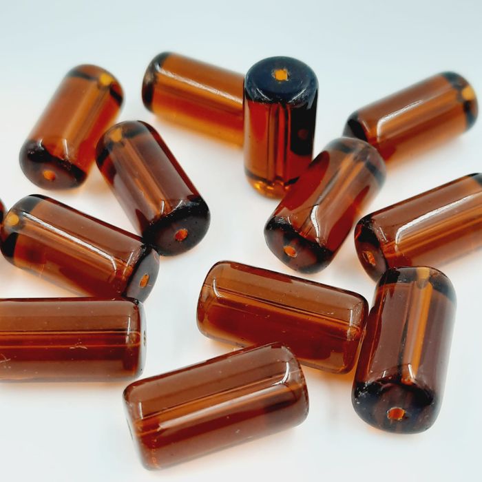 Firma Transparente Marrom - 24x12mm 40 Peças