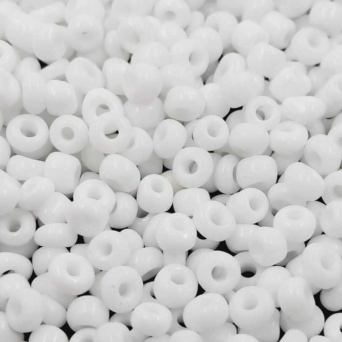 Miçanga Chinesa Fosca Branca 41 - 8/0(2,9mm) 25g Aprox. 900 peças