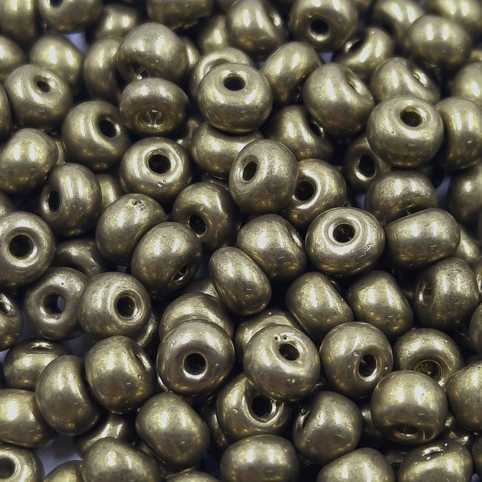 Miçanga Asmara Fosca Dourado 222 - 6/0(4,1mm) 25g Aprox. 300 Peças