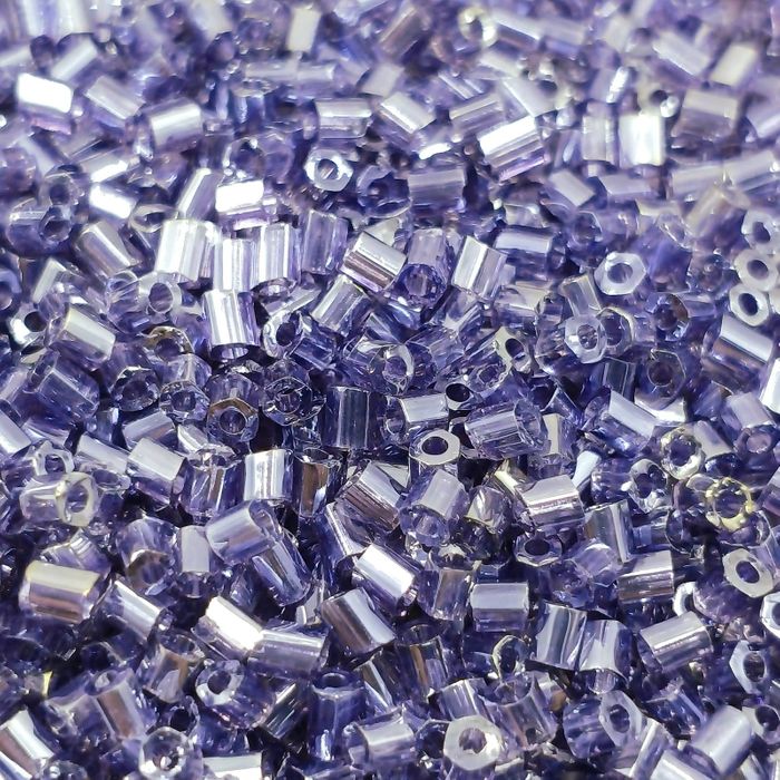 Vidrilho 9/0 Transparente Roxo Lustroso - 9/0 500g