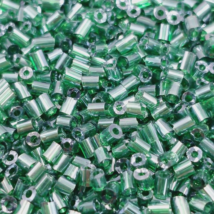 Vidrilho Transparente Verde Lustroso - 9/0 500g