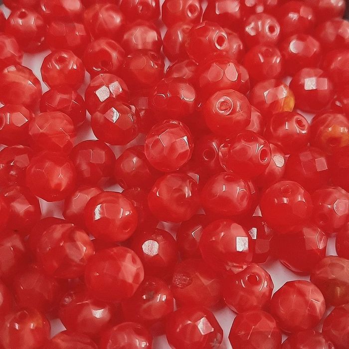 Fio de Cristal Melancia Opal - 12mm 1 Fio Aprox. 36 Peças
