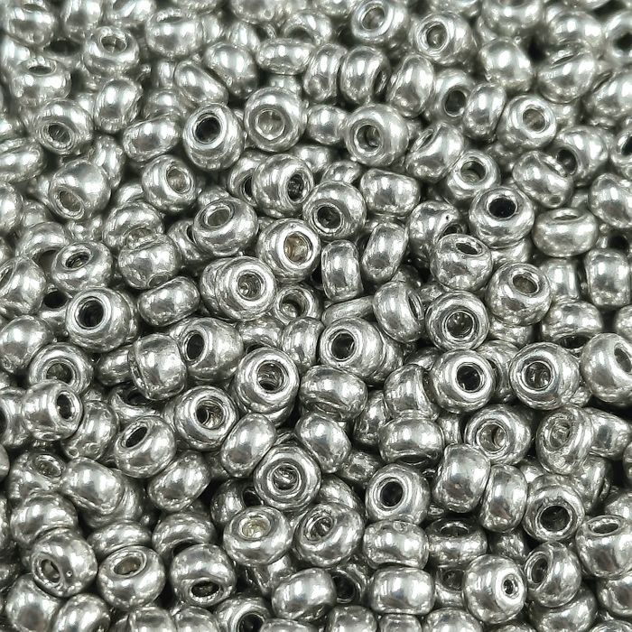 Miçanga Asmara Fosca Prata U1 - 9/0 (2,6mm) 500g