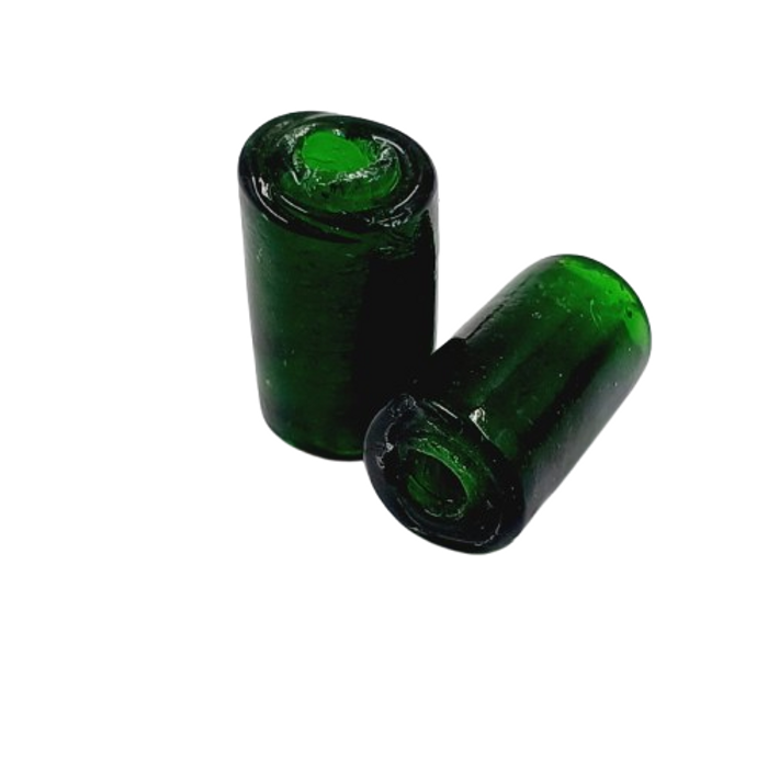 Firma Artesanal Transparente Verde - 20x12mm 40Peças