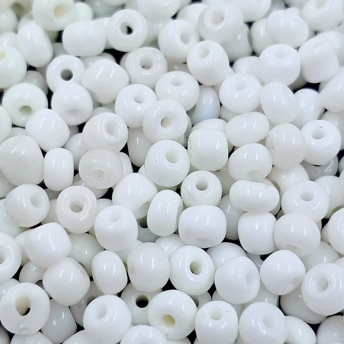 500g Miçanga 6/0 Abrama Fosca Branco 03050