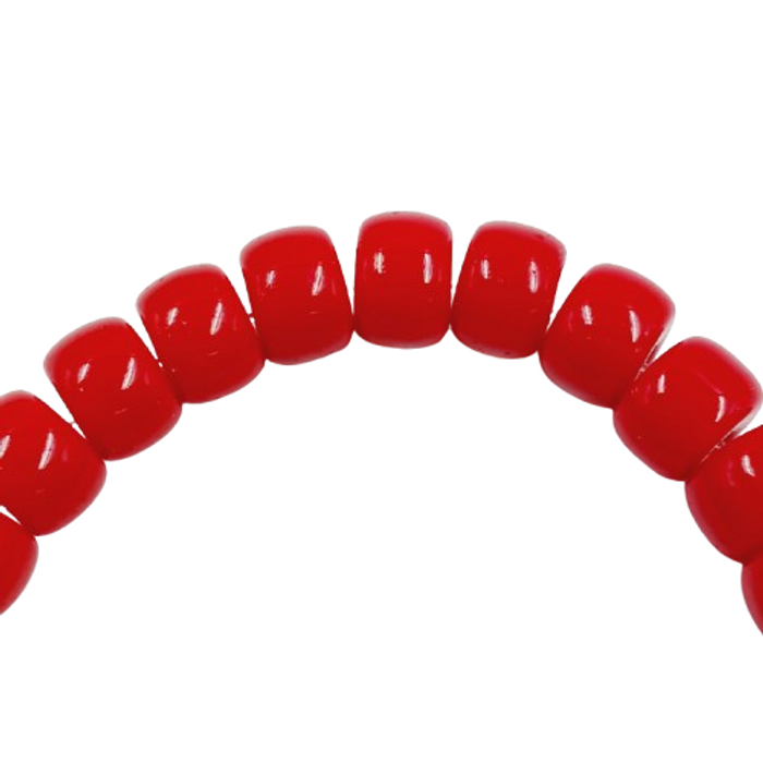 Fio 8mm Canjicão Fosco Vermelho - 1 Fio Aprox. 62Peças