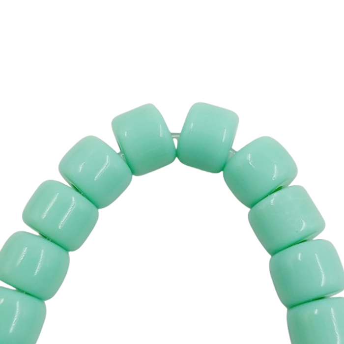 Fio 8mm Canjicão Fosco Verde Água - 1 Fio Aprox. 62Peças