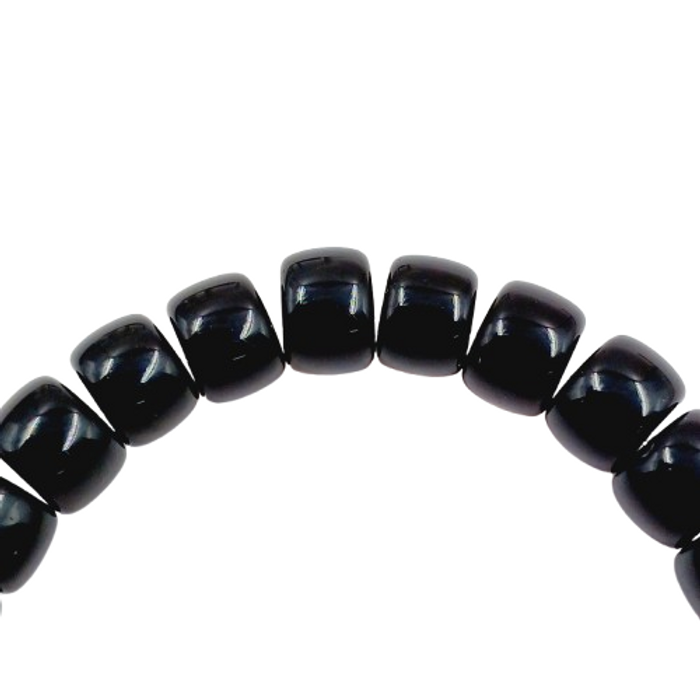 Fio 8mm Canjicão Fosco Preto - 1 Fio Aprox. 62Peças