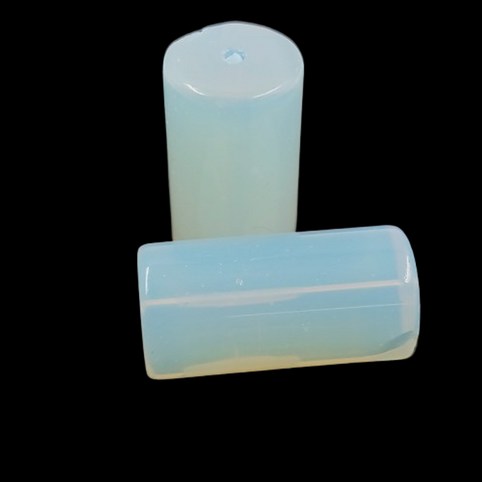 Firma Transparente White Opal - 24x12mm 40Peças