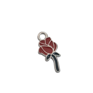 Pingente Rosa - 19mm 50Peças