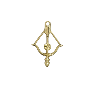 Pingente Dourado Arco e flecha - 33mm 1 Peça