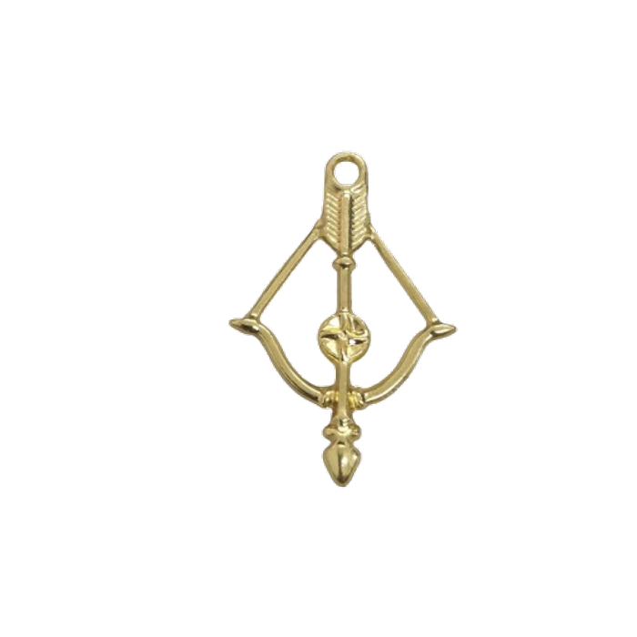 Pingente Dourado Arco e flecha - 33mm 50Peças